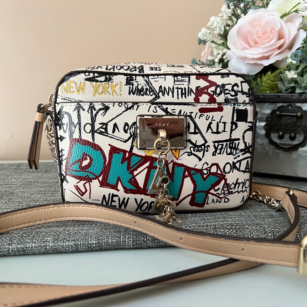 DKNY Graffiti Cleo Crossbody Camera Bag